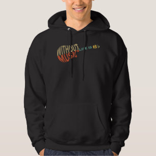 Without Music Life Would Flat Music Guitar Hoodie