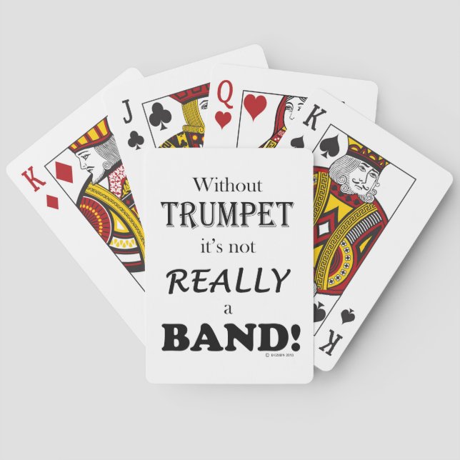 Without Trumpet - Band Playing Cards (Back)