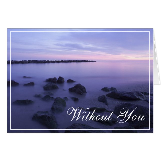Without You Ocean Card (Front Horizontal)