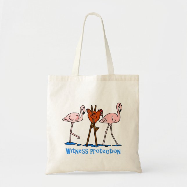 Witness Protection Chicken And Flamingos Tote Bag (Front)