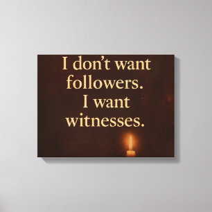 Witness Statement — Candle Edition Orrin Studios Canvas Print