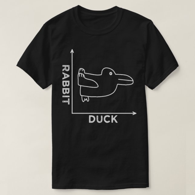 Wittgenstein Rabbit Duck Illusion T-Shirt (Design Front)