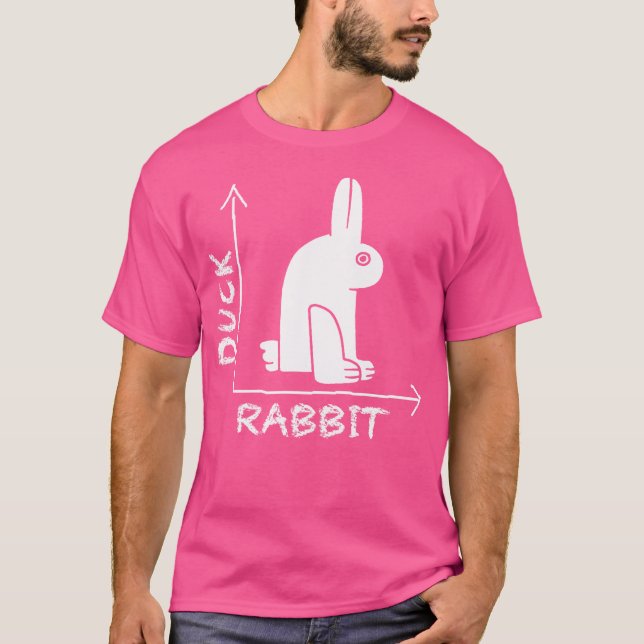 Wittgensteins Rabbit Duck Illusion Math Geek Physi T-Shirt (Front)