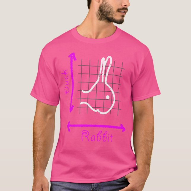 Wittgensteins Rabbit Duck Illusion Math Geek Physi T-Shirt (Front)