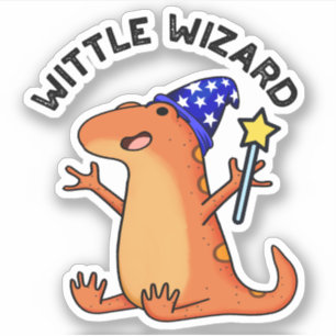 Wittle Wizard Funny Lizard Pun 