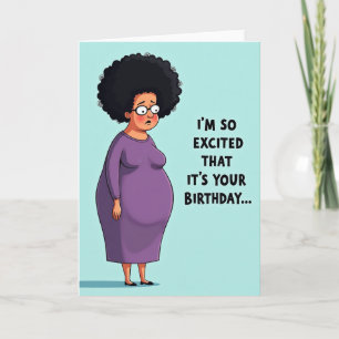 Witty Afro Spectacles Birthday Card