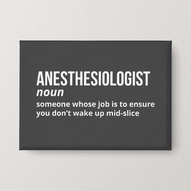 Witty Anaesthesiologist Definition (Front)