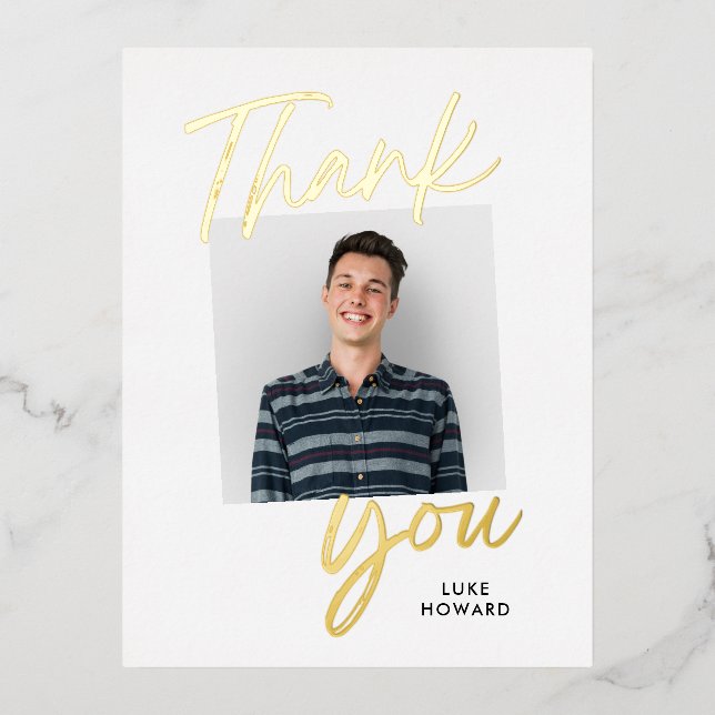 Witty Confidence FOIL Thank You Postcard (Front)