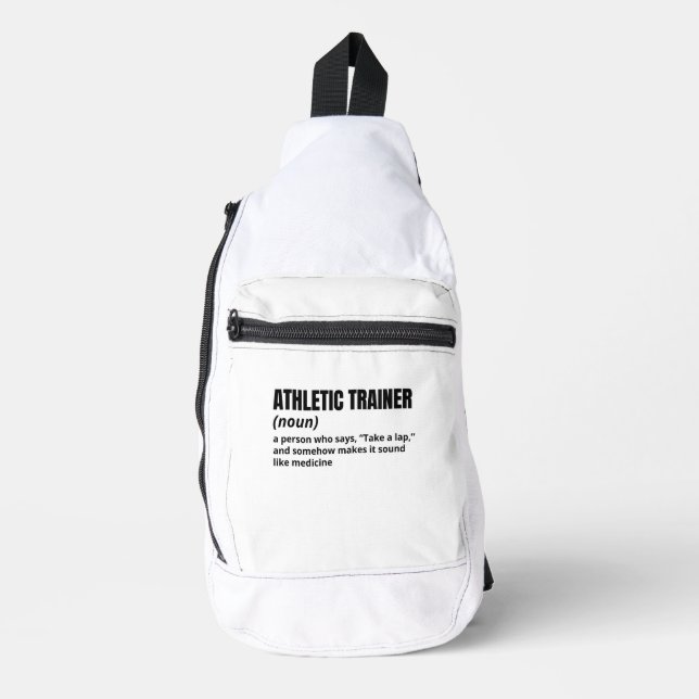 Witty Fitness Trainer Definition Sling Bag (Front)