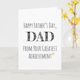 Witty Funny Simple Minimalist Fathers Day Greeting Card