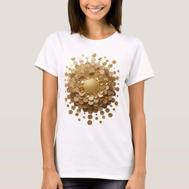 Witty Gold GOLDEN SPHERE Design T-Shirt (Front)