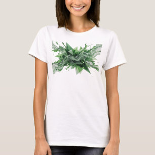 Witty Green ABSTRACT ART Artistic Motif T-Shirt