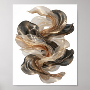 Witty Grey ABSTRACT ART Artistic Motif Poster