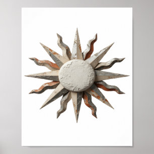 Witty Grey ABSTRACT ART Graphic Design Poster