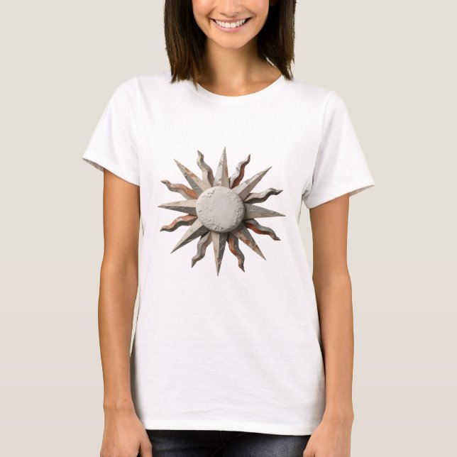 Witty Grey ABSTRACT ART Graphic Design T-Shirt (Front)