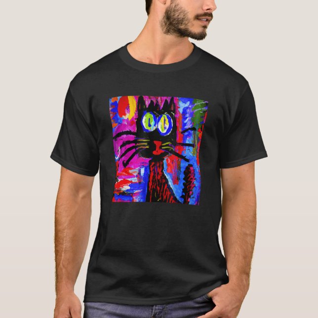 Witty kitten black cat meme T-Shirt (Front)