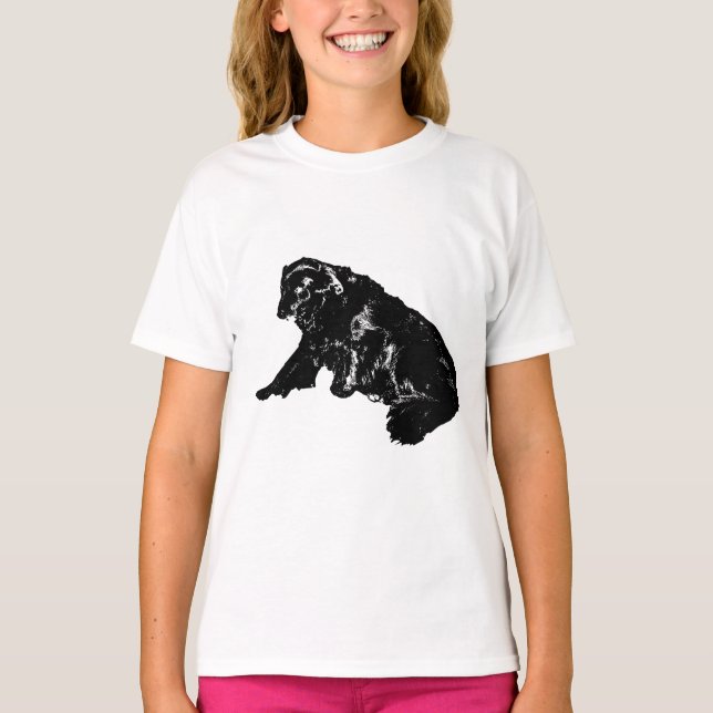 Witty Lounge Dog with Side Glance T-Shirt (Front)