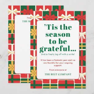 Witty Modern Bright Corporate Christmas Card