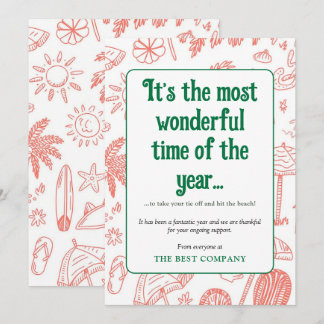 Witty Modern Summer Corporate Christmas Card