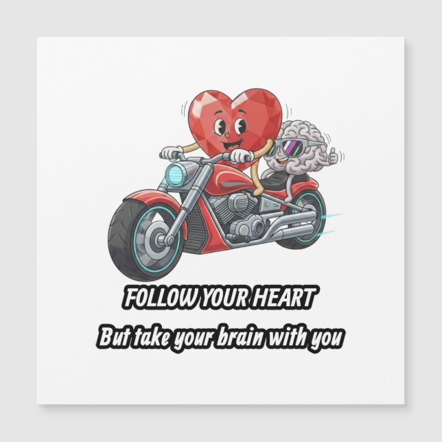 witty relationship quote gift heart riding bike (Front)