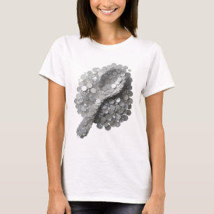 Witty Silver ABSTRACT ART Artistic Motif T-Shirt
