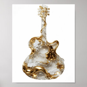 Witty Silver ABSTRACT ART Design Poster
