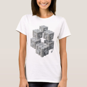 Witty Silver ABSTRACT ART Modern Design T-Shirt