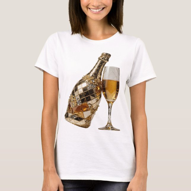 Witty Silver ABSTRACT ART Statement Design v2 T-Shirt (Front)