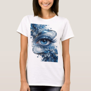 Witty Silver BLUE EYES Quote Design T-Shirt