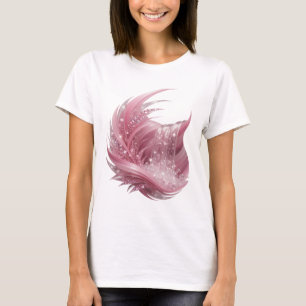 Witty Silver PINK DIAMOND FEATHERS Quote Shirt