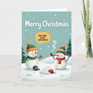 Witty Snowman Christmas Card