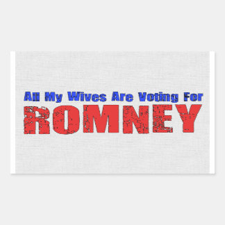 Wives For Romney Rectangular Sticker