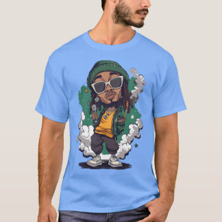 Wiz Khalifa as Cartoon boy funny friend T-Shirt