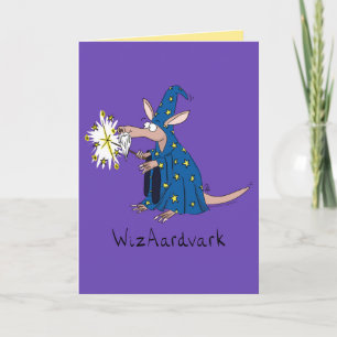 Wizaardvark - Funny Wizard Aardvark Greeting Card