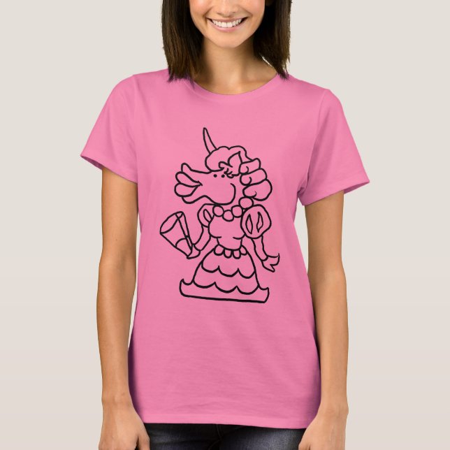 Wizard101 Doodle Francesca (Black & White) T-Shirt (Front)