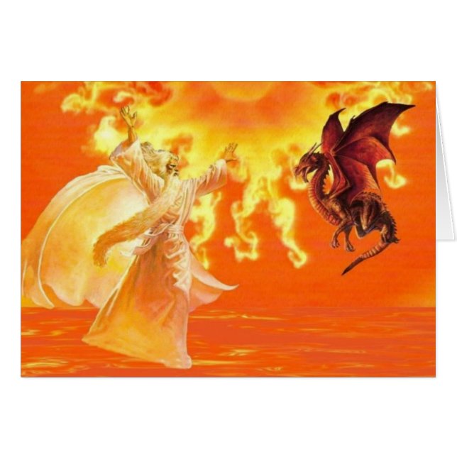 Wizard and Dragon. (Front Horizontal)