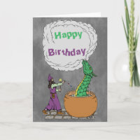 Wizard and Dragon Birthday Card