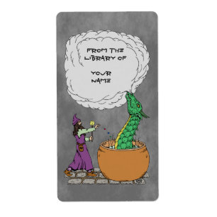 Wizard and Dragon Bookplate