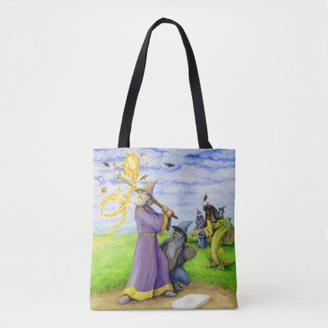 Wizard at Bat Tote Bag (Front)