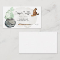 Wizard Baby Shower Diaper Raffle Card