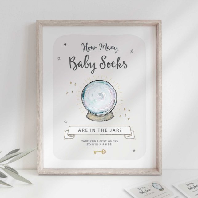 Wizard Baby Shower How Many Socks are in the Jar Poster (Creator Uploaded)