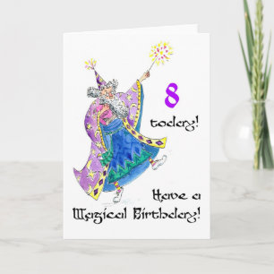 'Wizard' Birthday Card for an 8-year-old