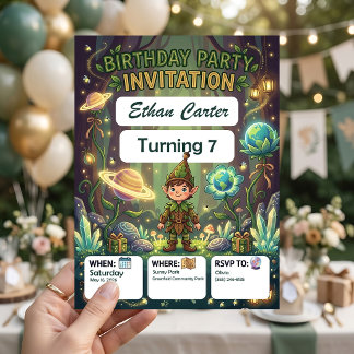 Wizard Birthday Invitation - Customisable Magic Pa