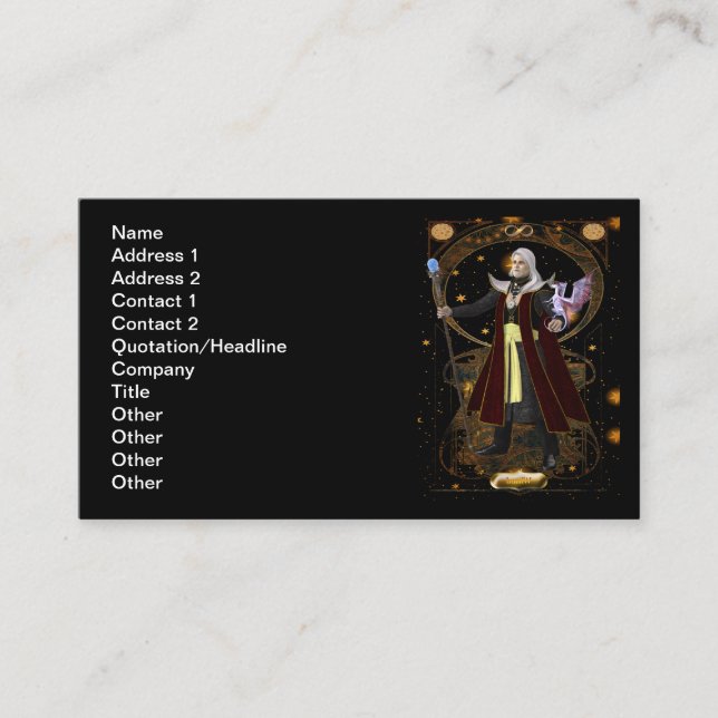 Wizard Card Business Card (Front)