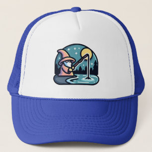 Wizard Casting Fishing Spell - Funny Pun Trucker Hat