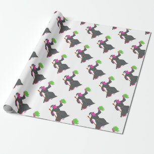 Wizard Casting Spell Grime Art Wrapping Paper
