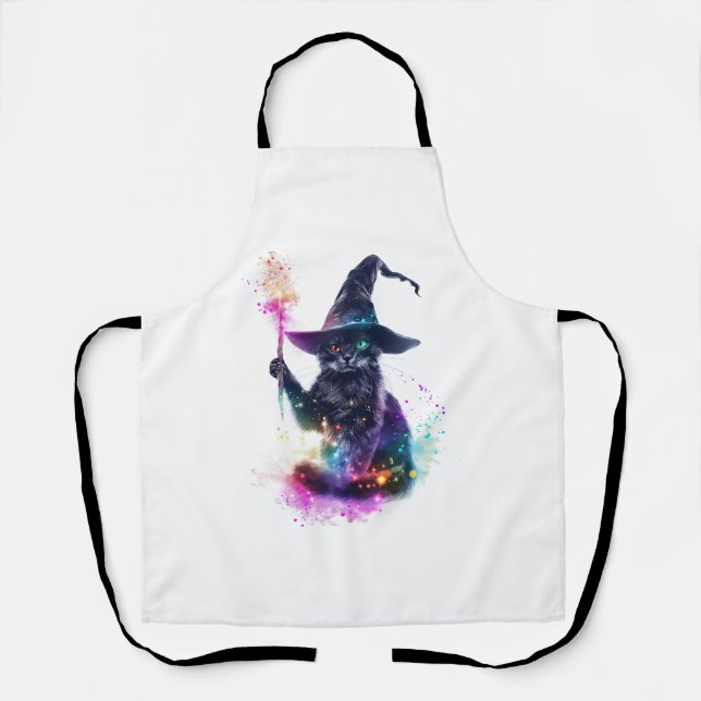 Wizard Cat Magic Apron (Front)