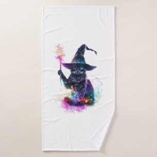 Wizard Cat Magic Bath Towel