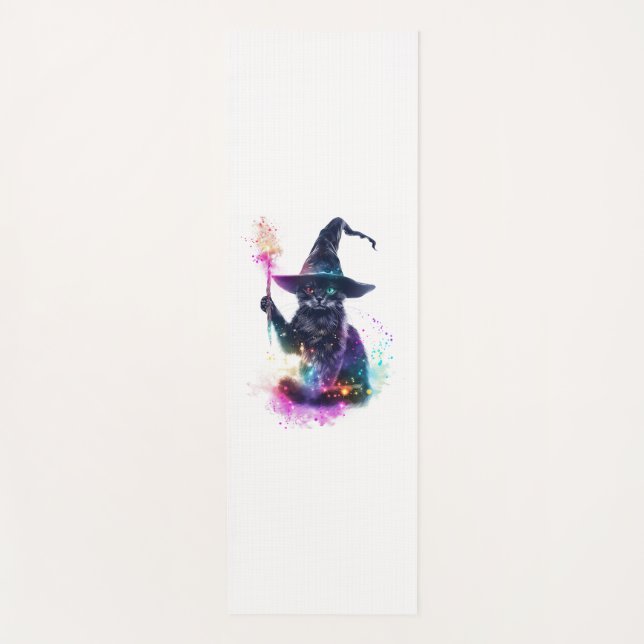 Wizard Cat Magic Yoga Mat (Front)