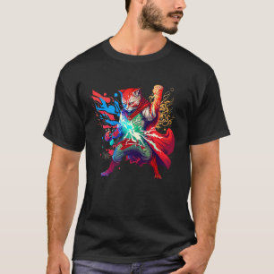 Wizard Cat Magician Cat Kitty Kitten Magic Wand Ca T-Shirt